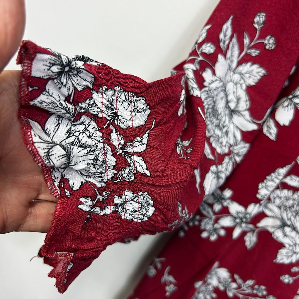 Beme Red Floral Top - Size 22