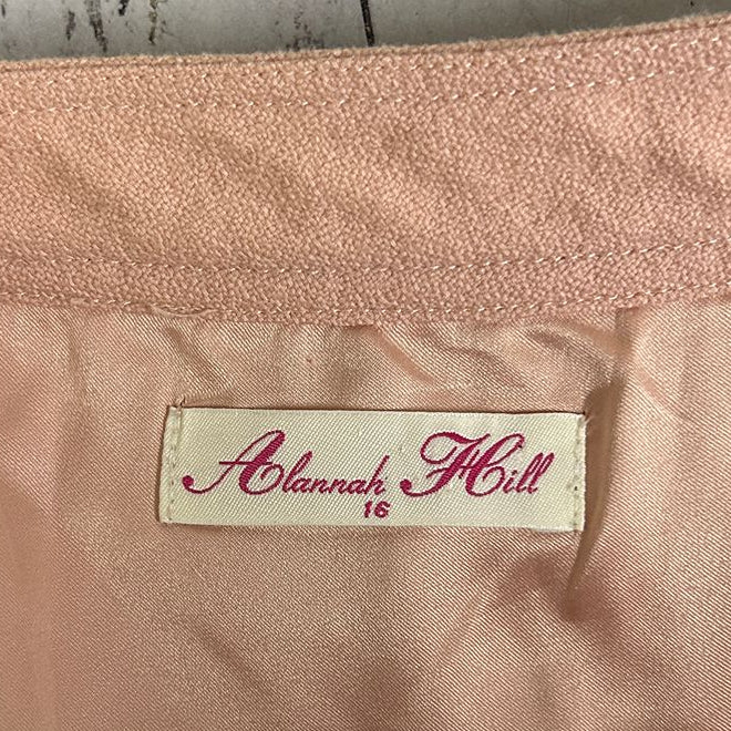 Alannah Hill Pink Wool Skirt - Size 16