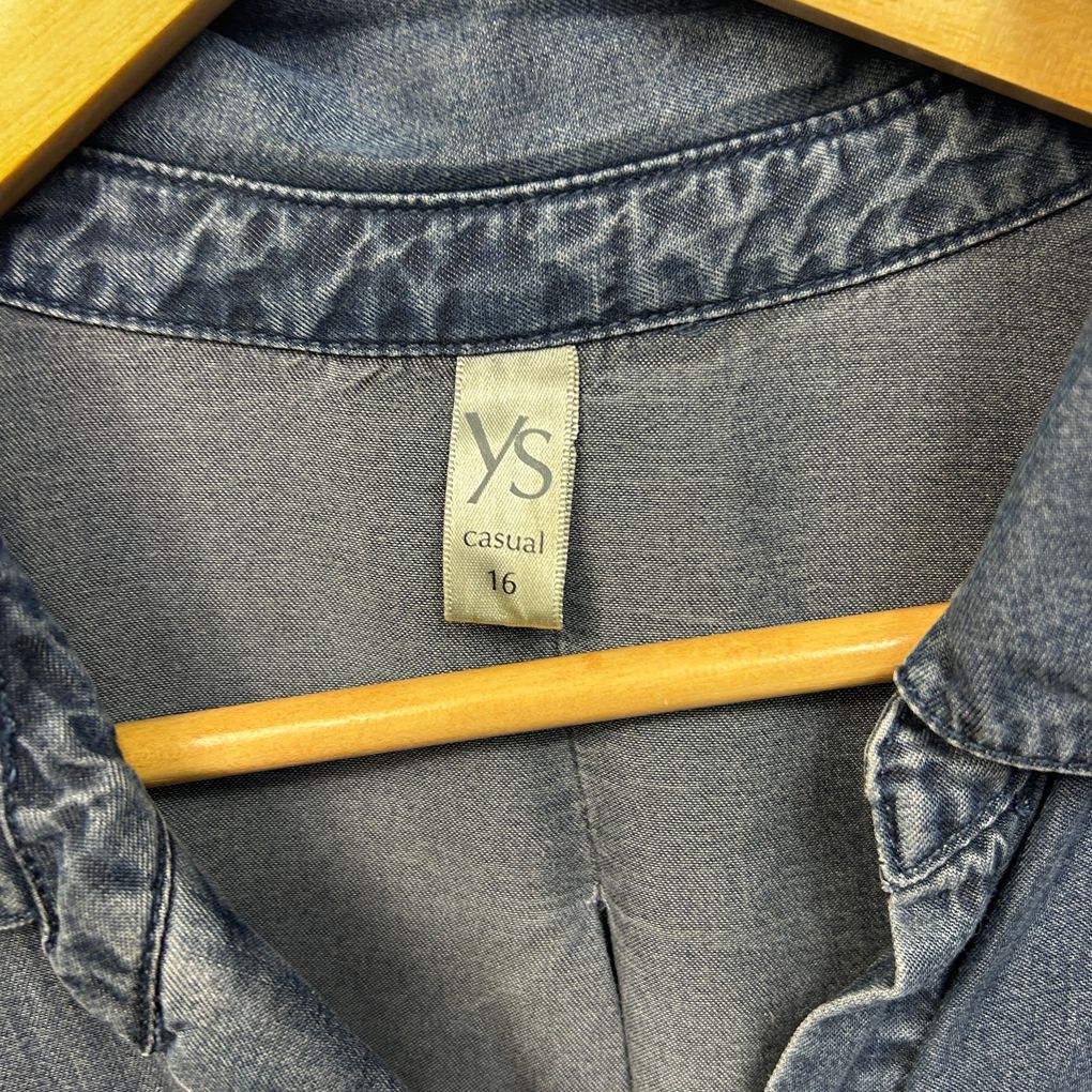 Ys Blue Denim Shirt - Size 16