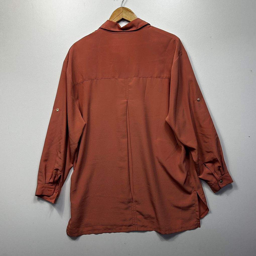 Vintage Taking Shape Rust Long Sleeve Shirt - Size 18