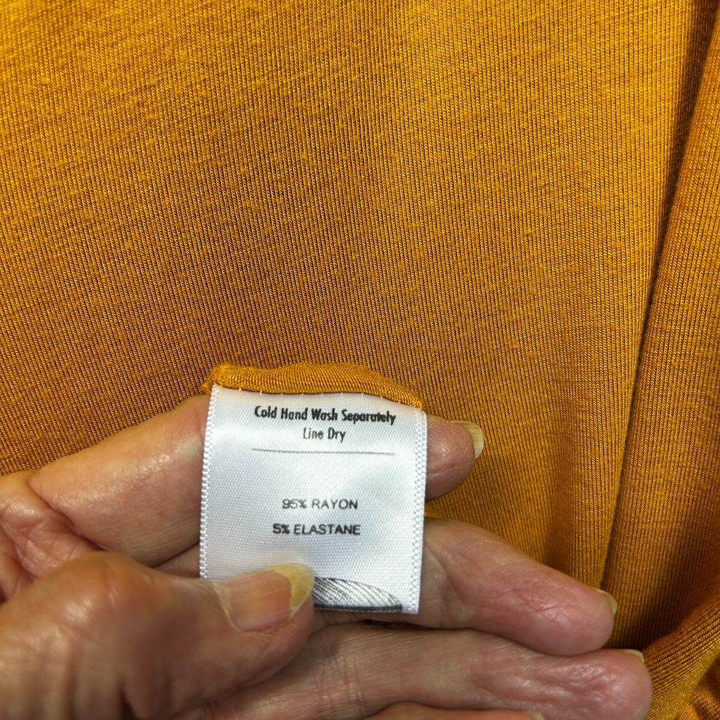 Keshet Mustard Tie Front Top - Size M/L