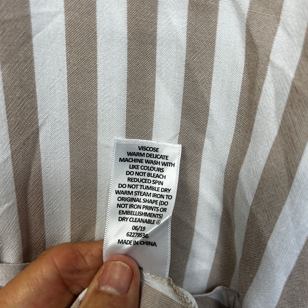 Target Beige Striped Shirt - Size 18