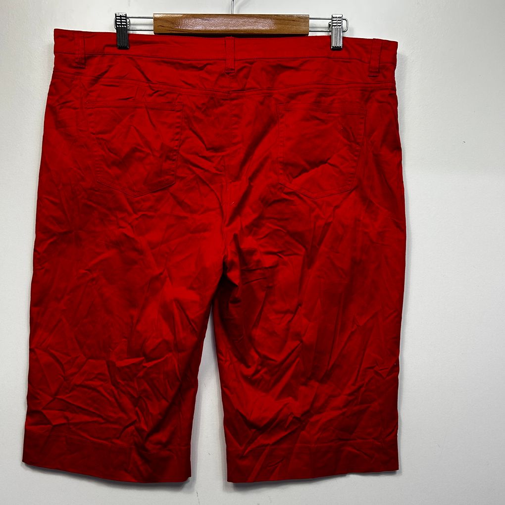 Blue Illusion Red Cotton Shorts - Size 18