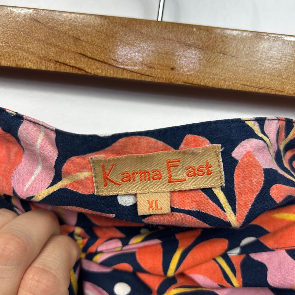 Karma East Multicoloured Cotton Skirt - Size XL