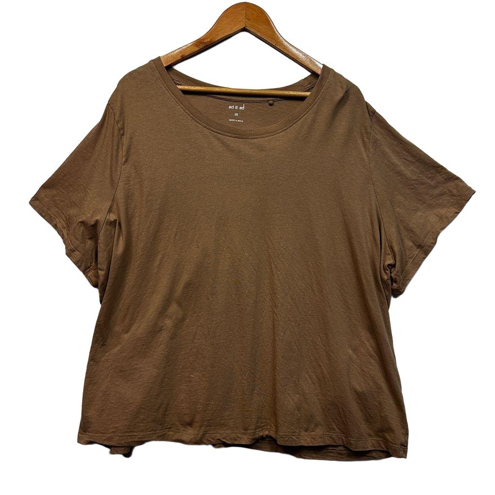 Ed.it.ed Tan Cotton T-Shirt - Size 26