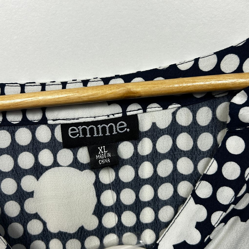 My Size Navy Plus Size Polka Dot Top - Size XL/22 RRP $112