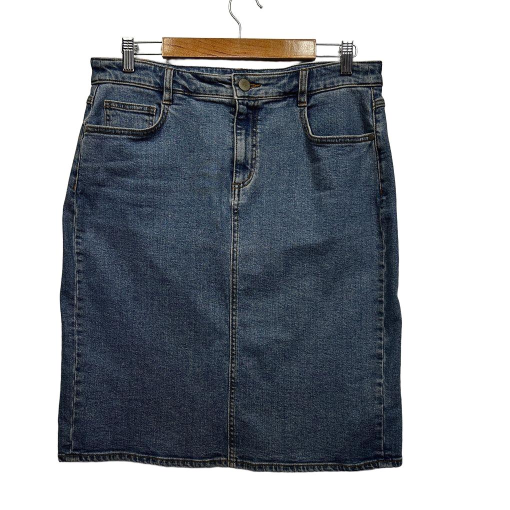 Sportscraft Blue Denim Skirt - Size 12