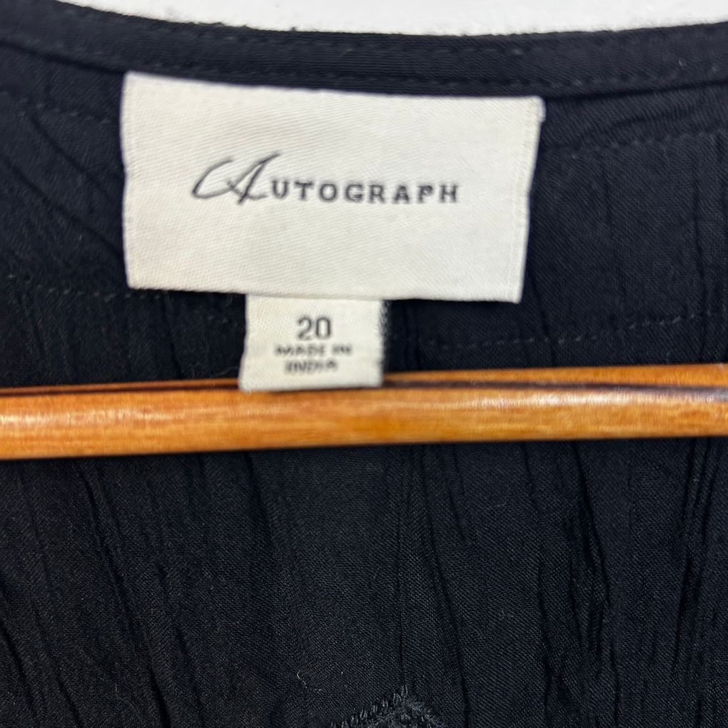 Autograph Black Beaded Top - Size 20