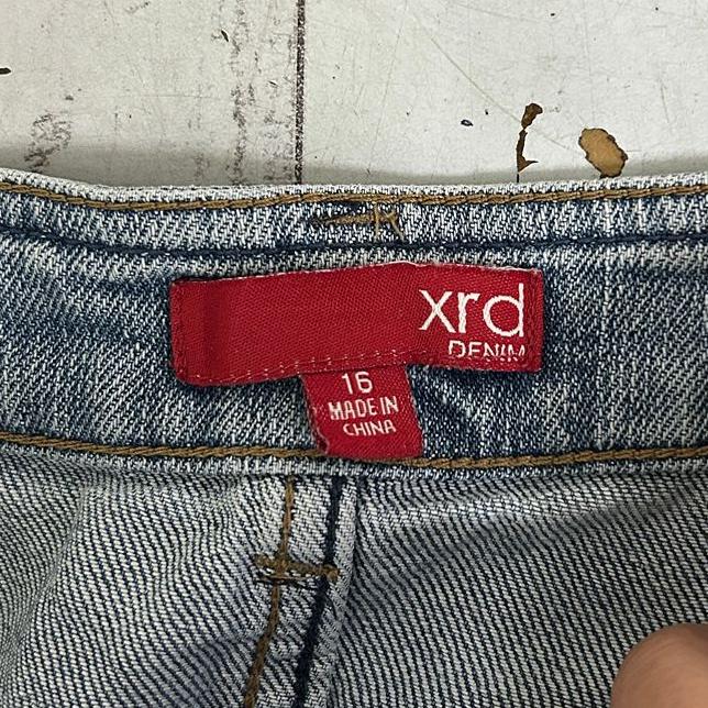 Xrd Denim Blue Cotton Skirt - Size 16