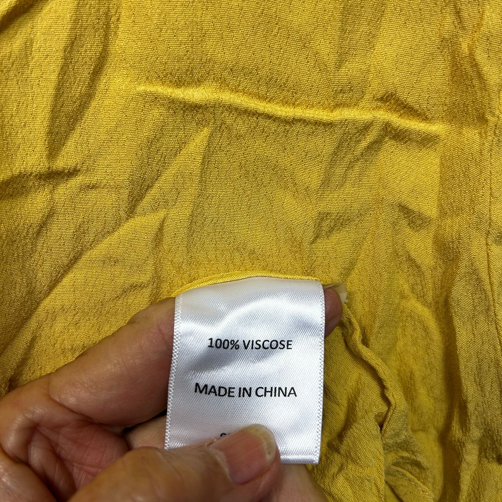 Sussan Mustard Short Sleeve Top - Size 18