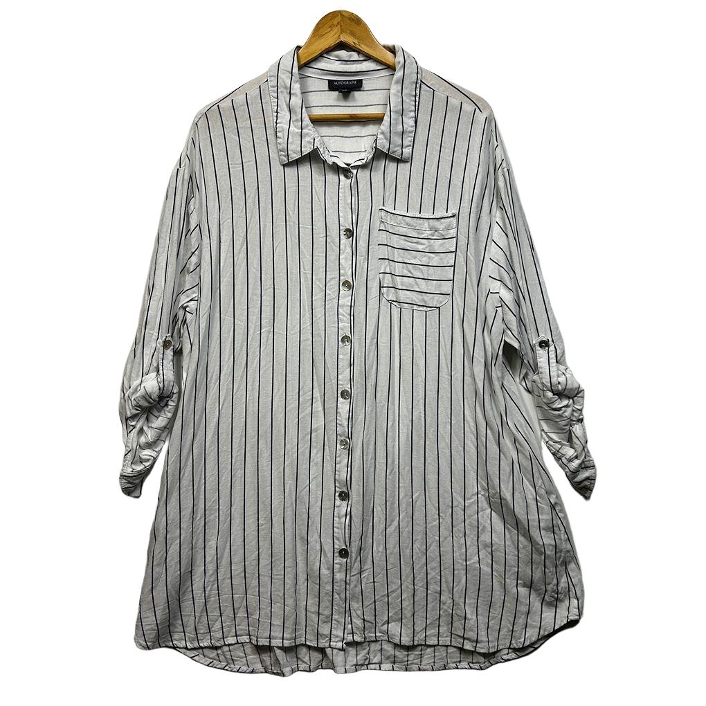 Autograph Striped Top - Size 18