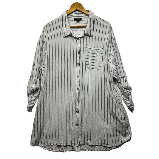 Autograph Striped Top - Size 18