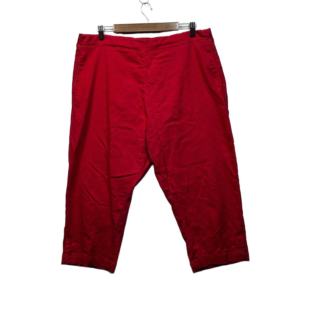 Millers Red Cotton Capri Pants - Size 18