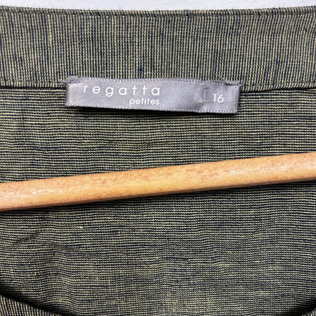 Regatta Khaki Linen Top - Size 16