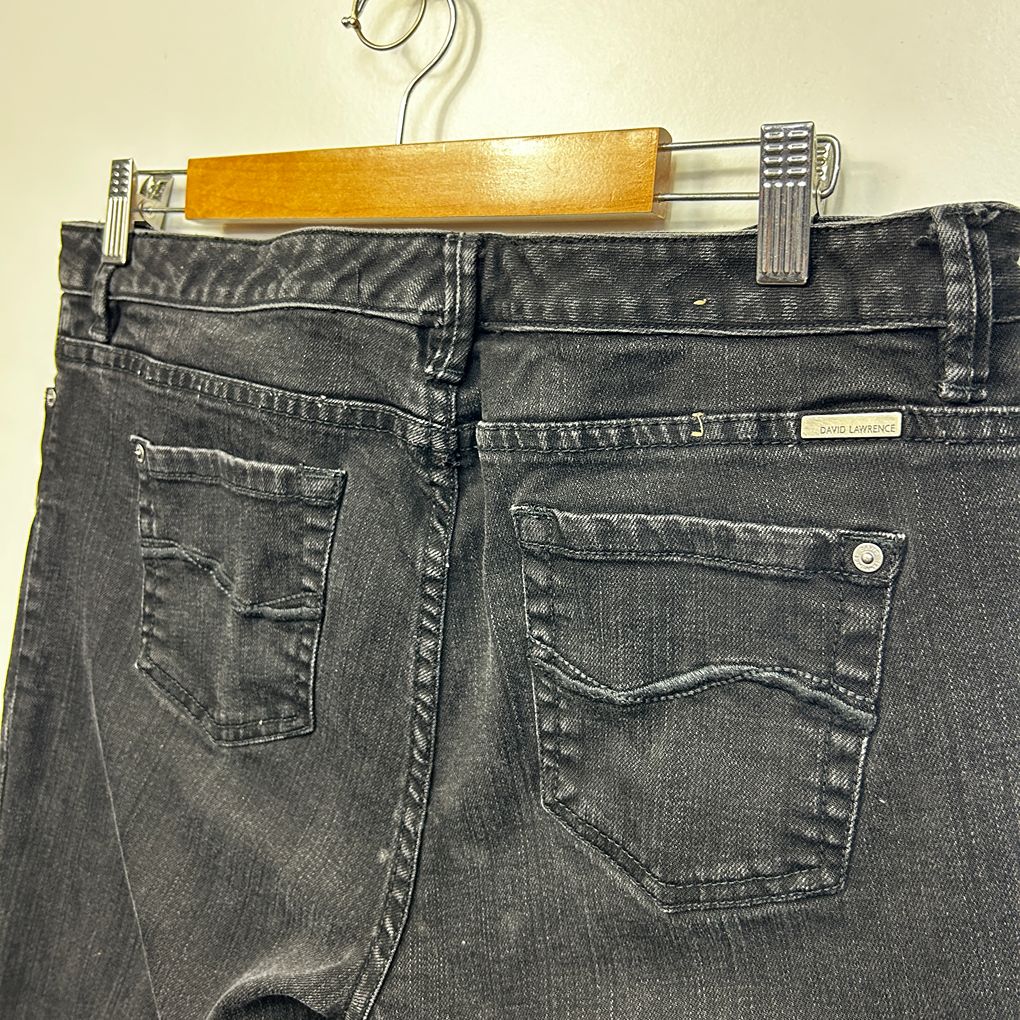 David Lawrence Class Fit Straight Leg Black Jeans - Size 14