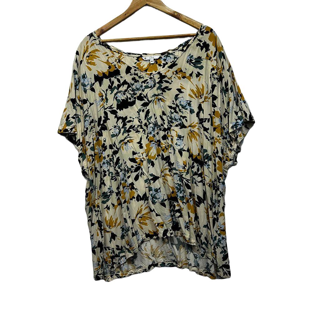 Target Cream Viscose Floral Top - Size 26