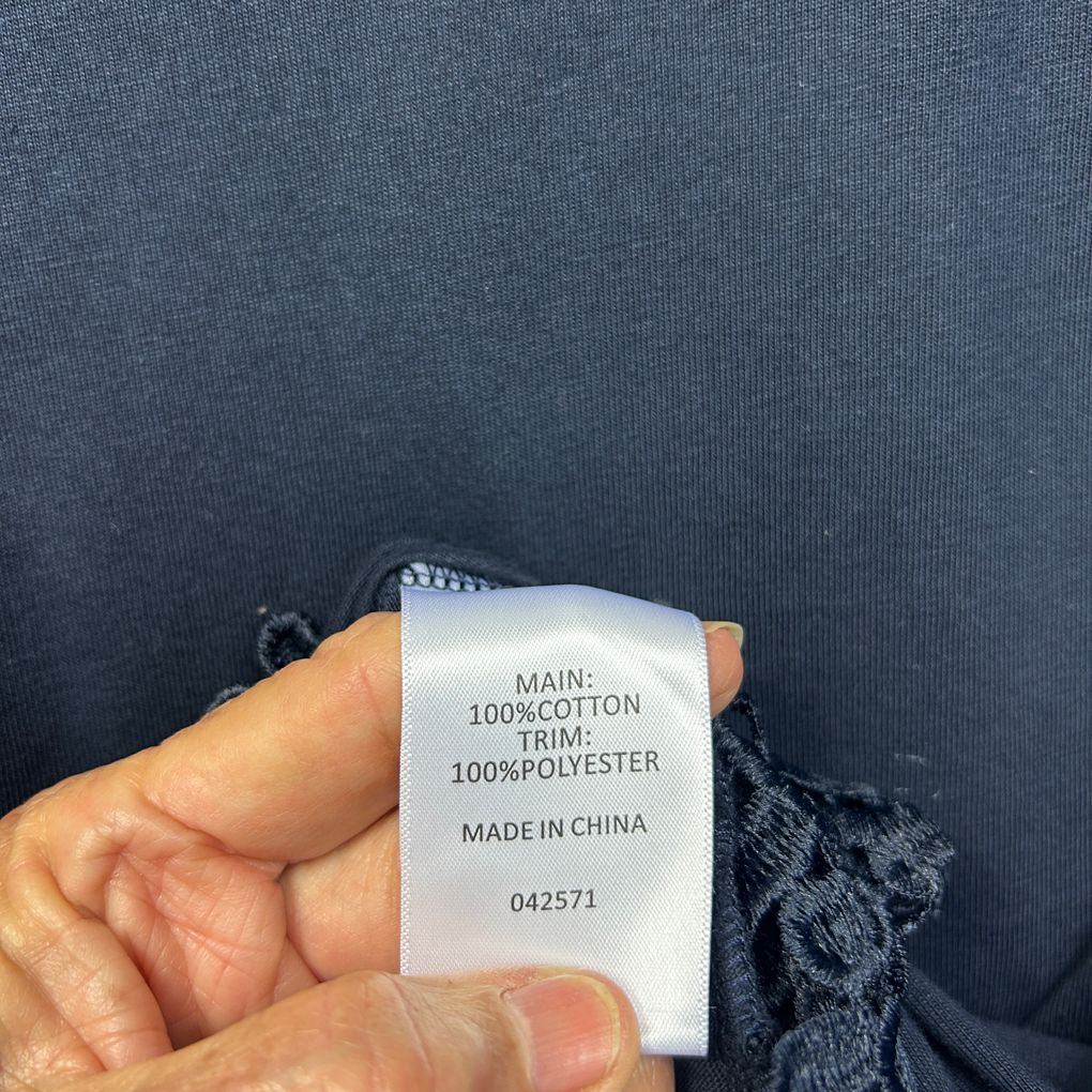 Sussan Navy Cotton Top - Size XL