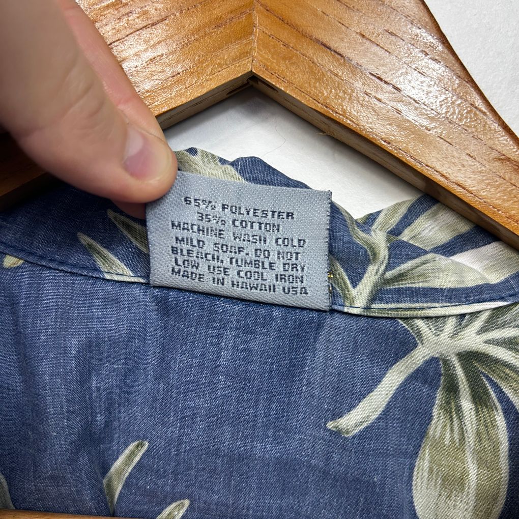 Vintage Blue Hawaiian Made in USA Cotton Mens Shirt - Size 3XL