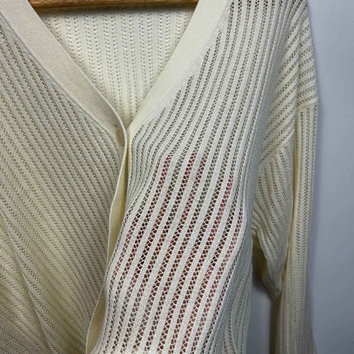 Uniqlo Cream Linen Cardigan - Size L