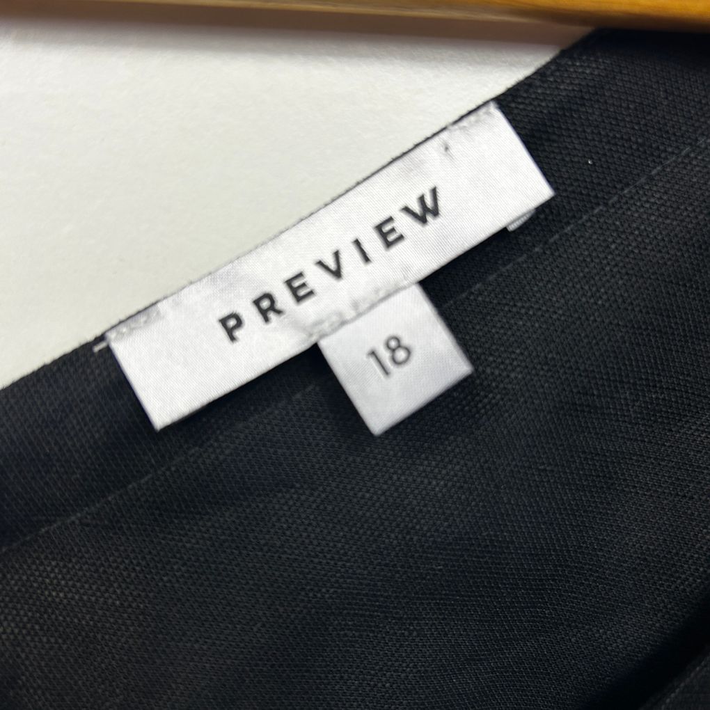 Preview Black Linen Sleeveless Top - Size 18