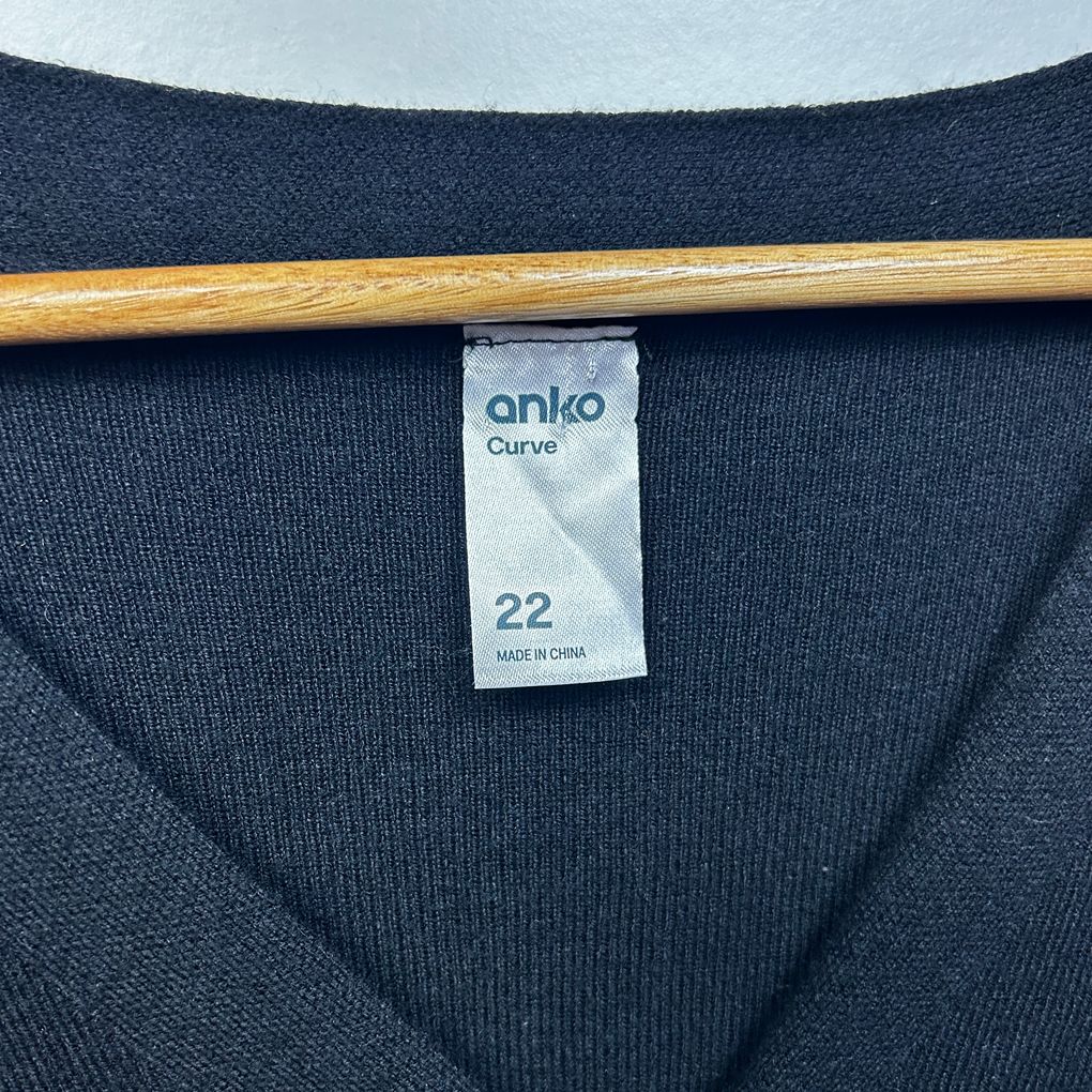 Anko Black Striped Cardigan - Size 22