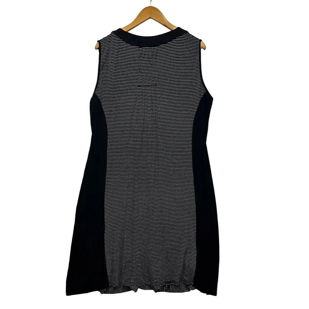 Black and White Striped Dress - Size 18/20