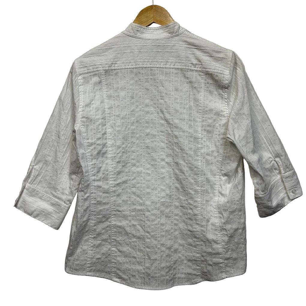 Perri Cutten White Cotton Shirt - Size 16