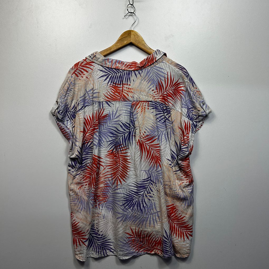 Millers Multicoloured Plus Size Linen Shirt - Size 22