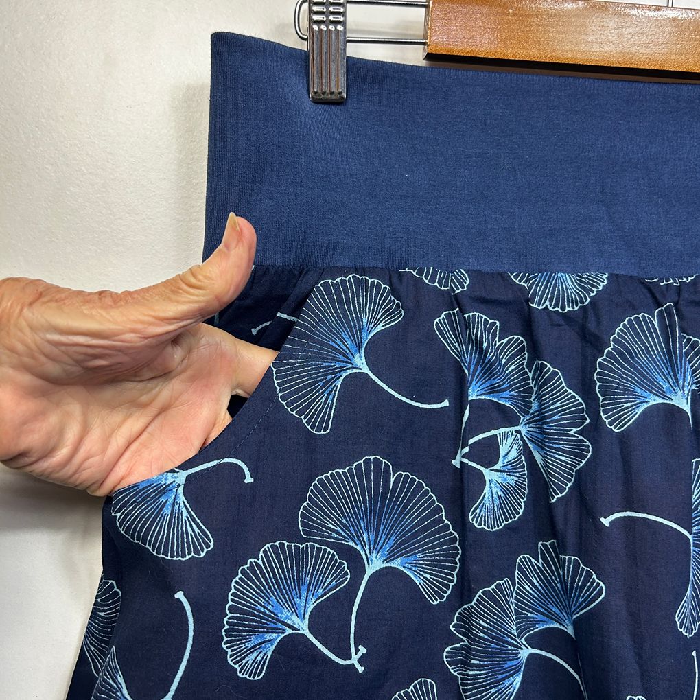 Blue Teal Boho Print Reversible Skirt - Size 14?