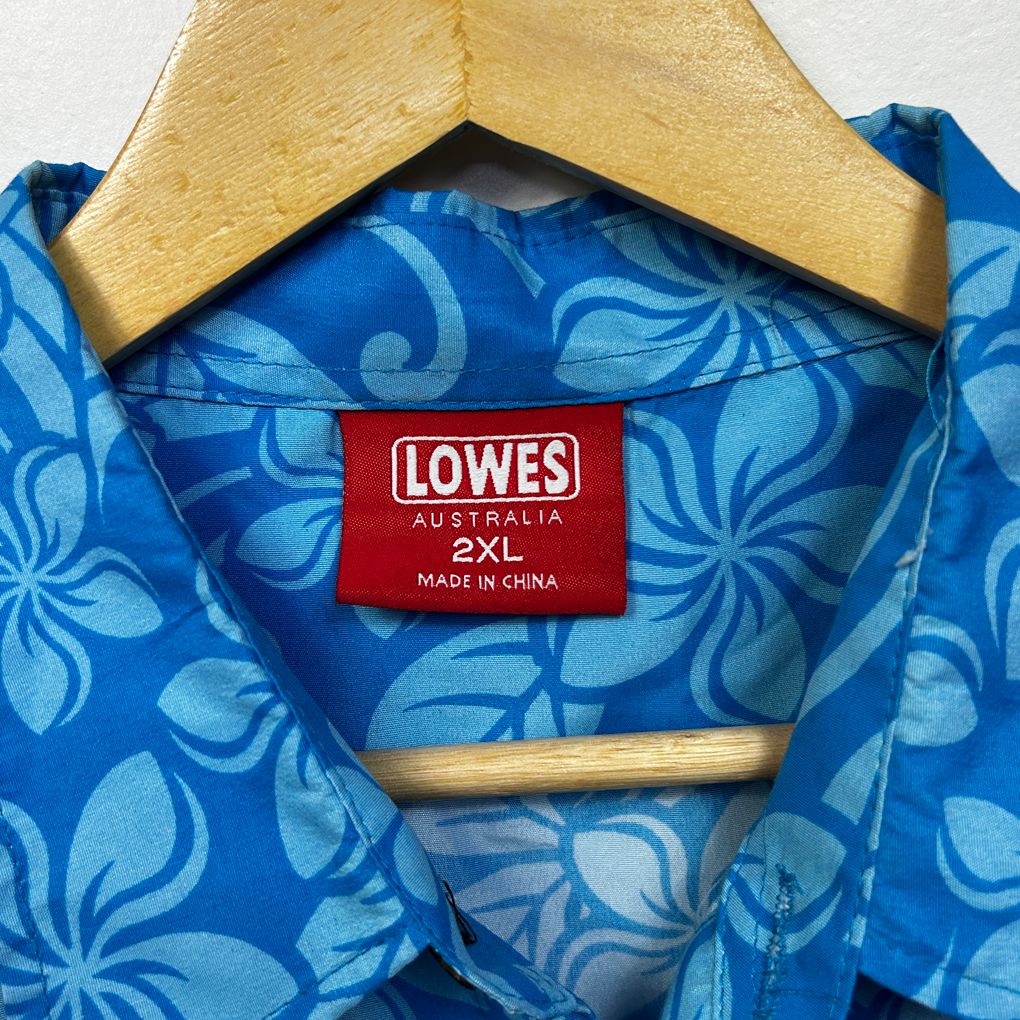Lowes Blue Hawaiian Australian Shirt - Size 2XL