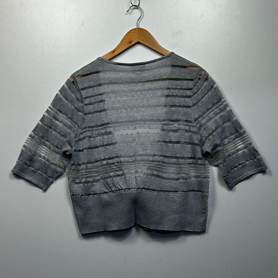 Millers Grey Metallic Shrug Cardigan - Size XL