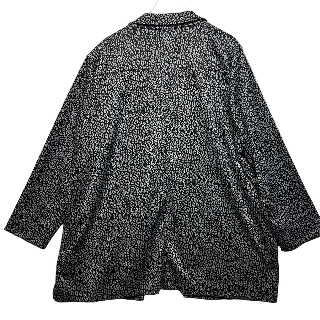 Autograph Black Animal Print Coat Jacket - Size 24