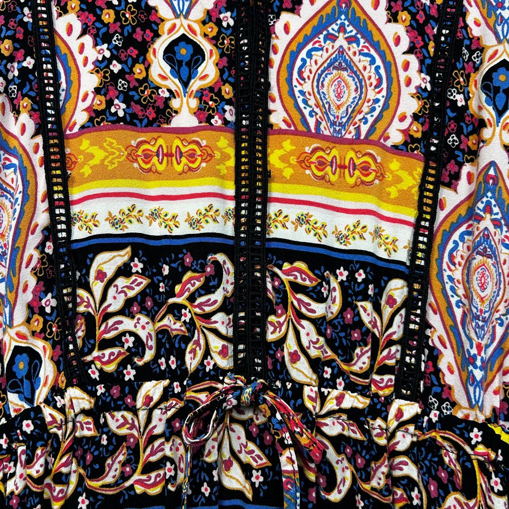 Rockmans Multicoloured Paisley Maxi Dress - Size 16