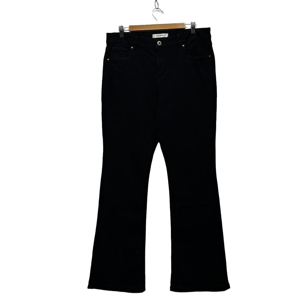 Anko Black Bootcut Mid Rise Jeans - Size 16