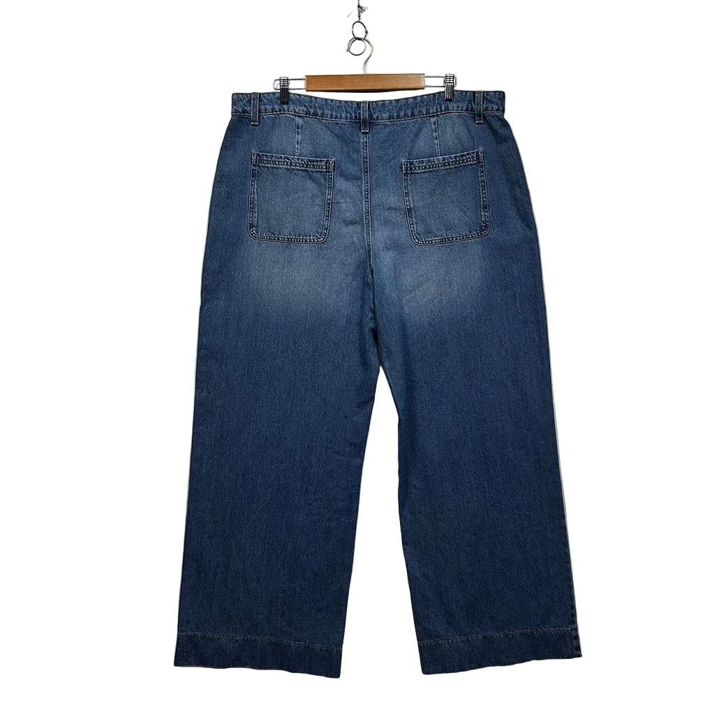 Anko Blue Plus Size Wide Leg Jeans - Size 20