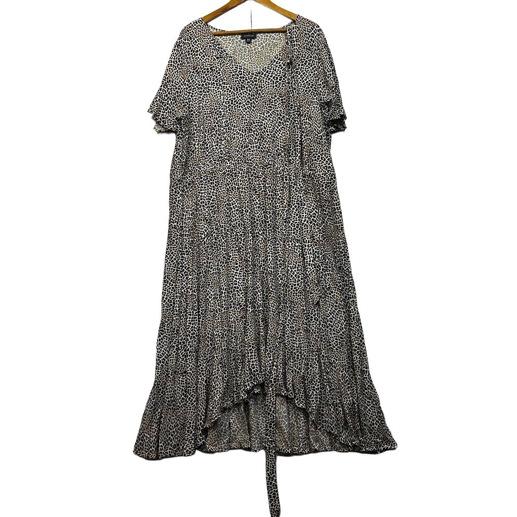 Autograph Animal Print Dress - Size 22