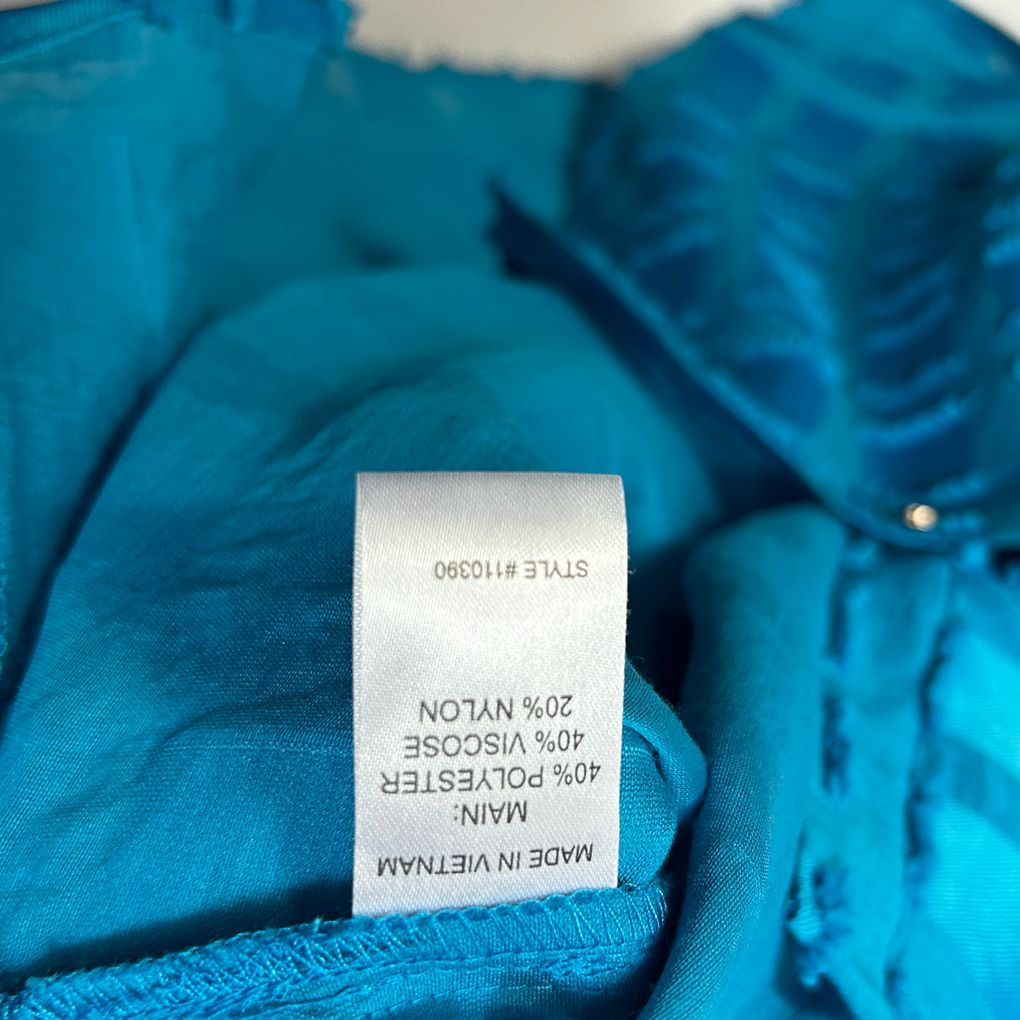 Noni B Blue 3/4 Sleeve Shirt - Size 14
