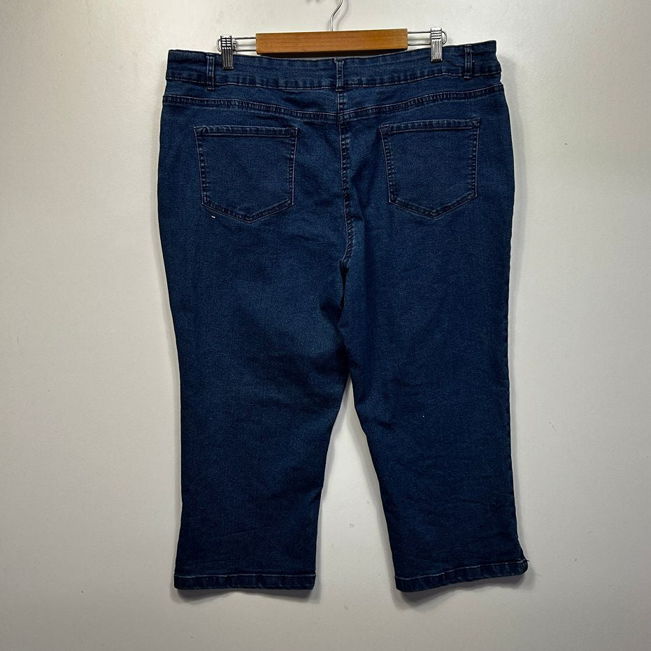 Millers Blue Plus Size Capri Cropped Pants Jeans - Size 20