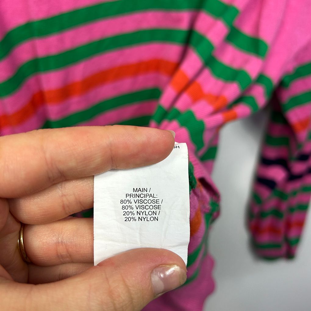 Rockmans Pink Striped Jumper - Size XL
