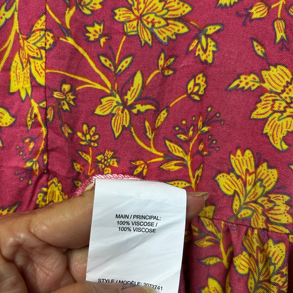 Rockmans Pink Floral Boho Maxi Dress - Size 16