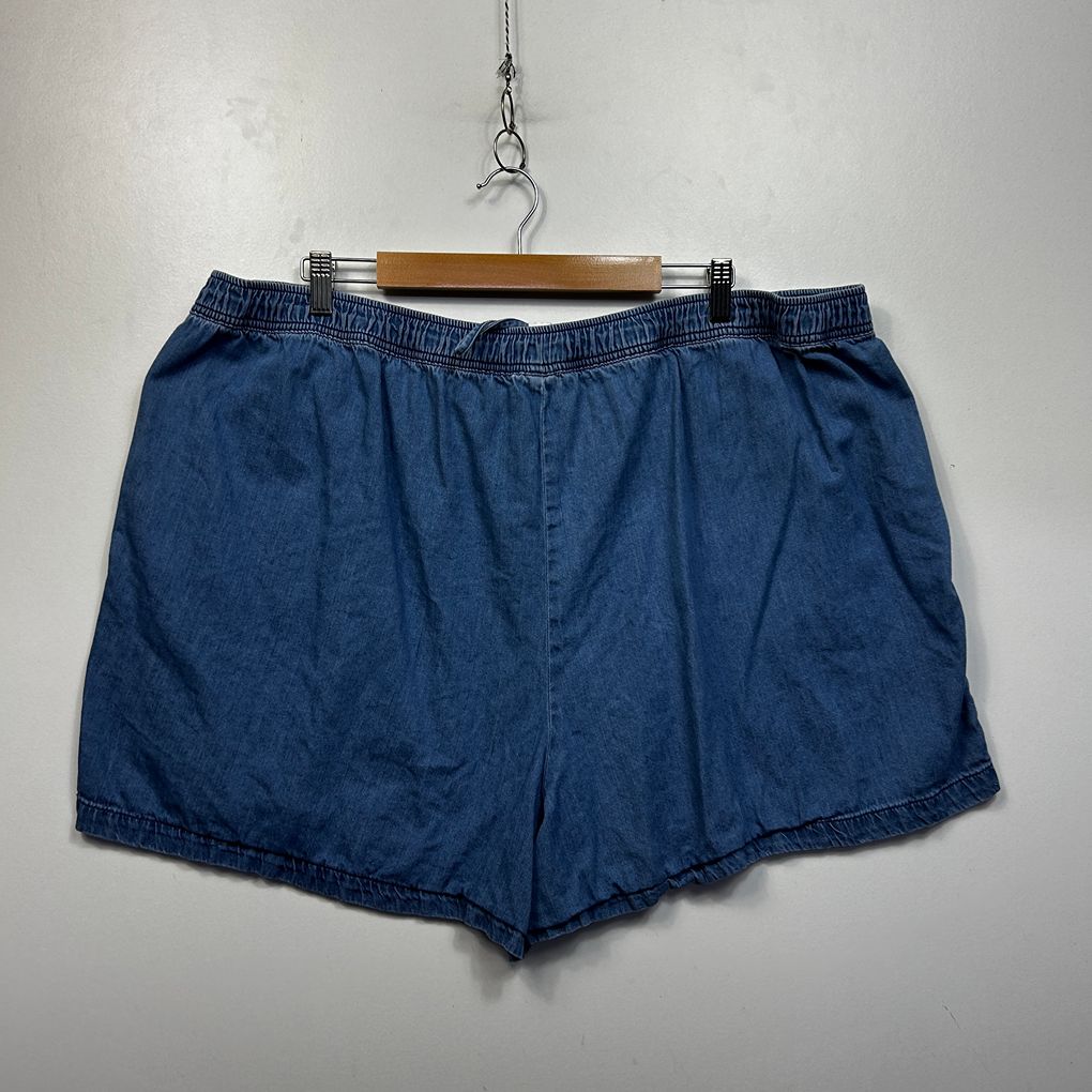 Anko Blue Plus Size Denim Cotton Shorts - Size 26
