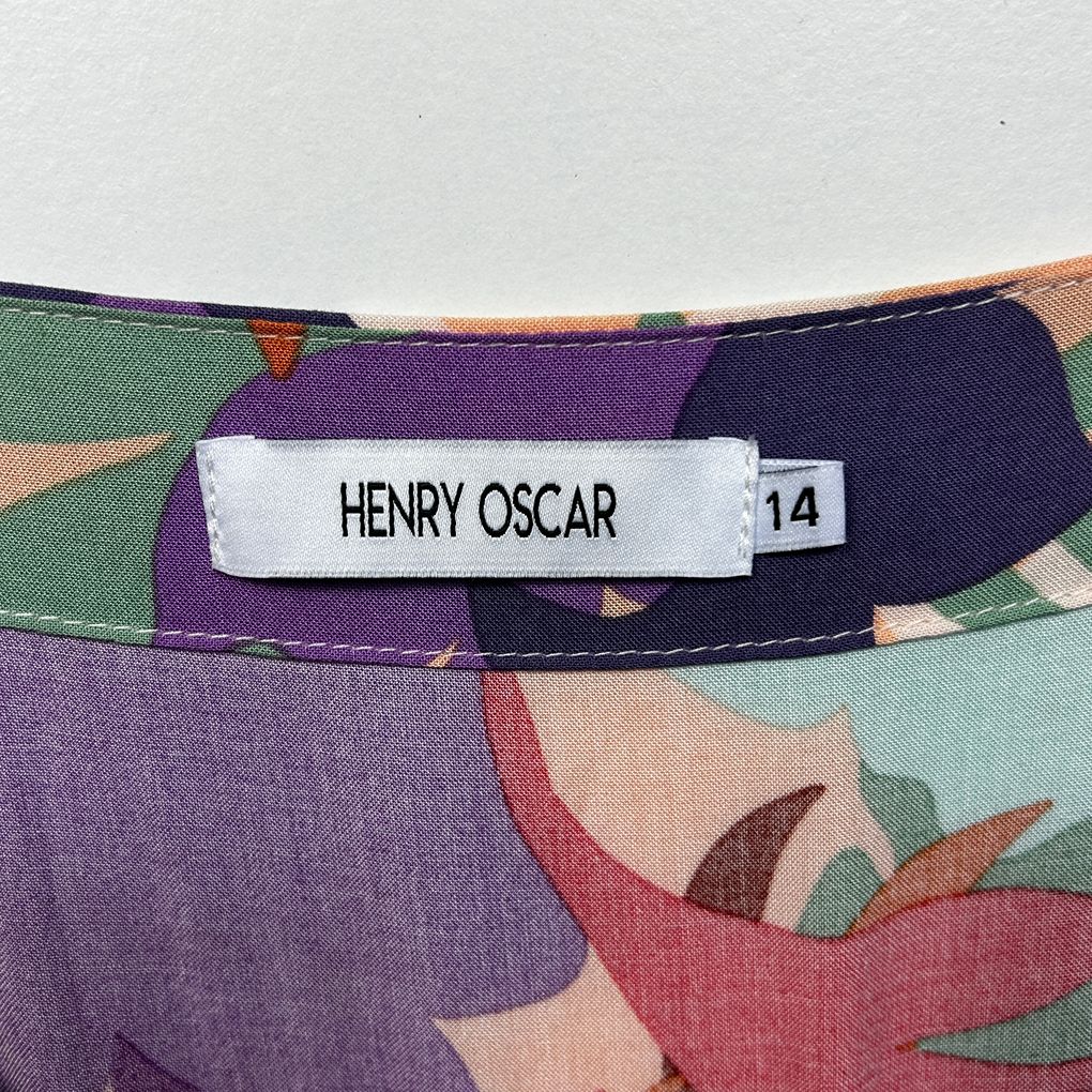 Henry Oscar Multicoloured Floral Maxi Dress - Size 14