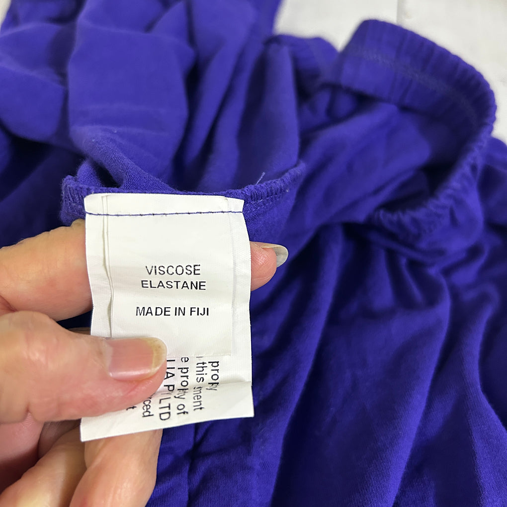 Taking Shape Purple Ruched Skirt - Size 14/XS