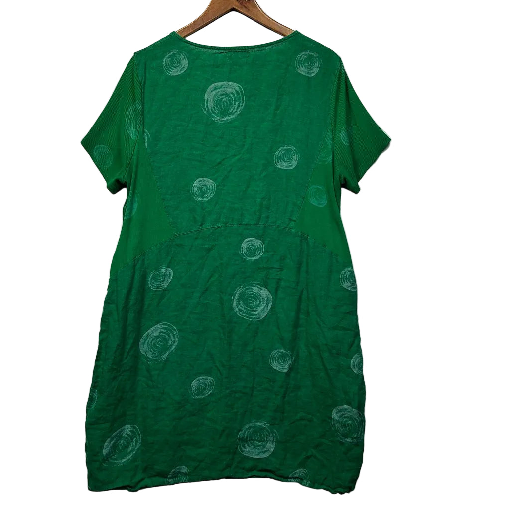 Cali&Co Green Plus Size Linen Dress - Size XXL