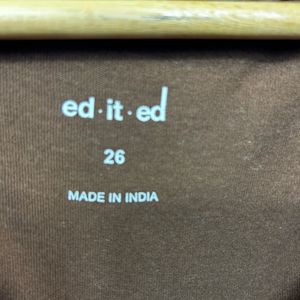 Ed.it.ed Brown Cotton T-Shirt - Size 26
