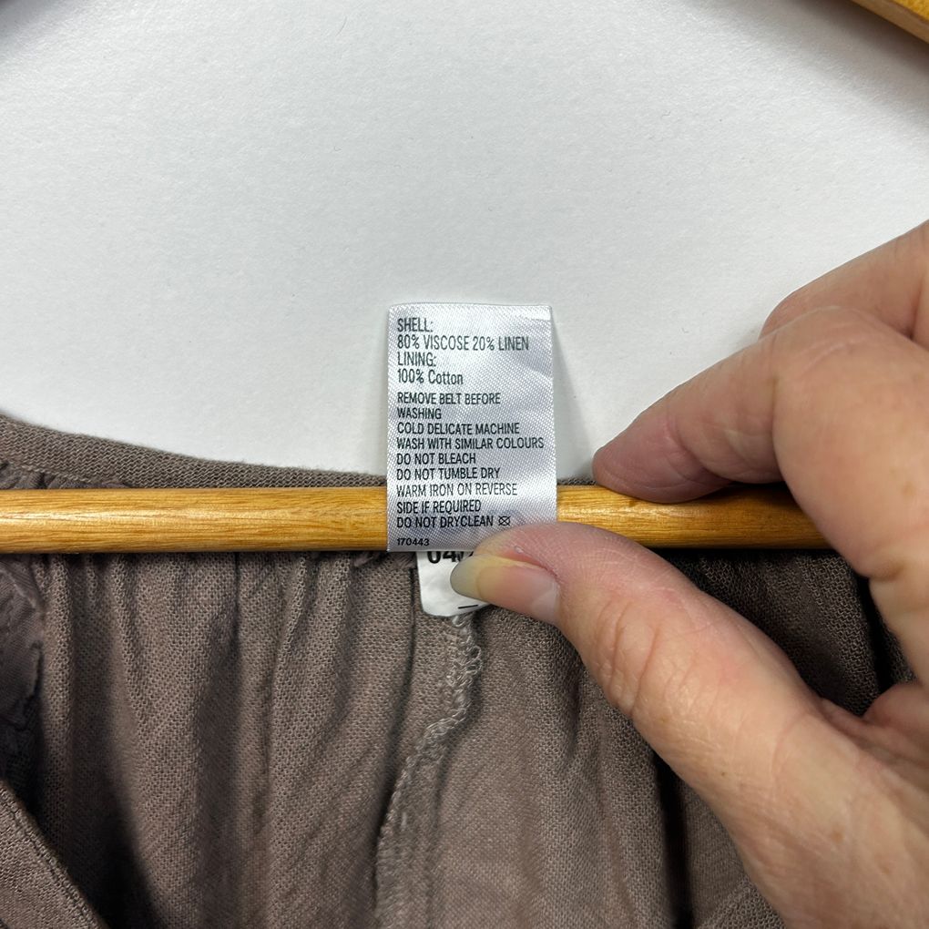 Anko Brown Linen Dress - Size 14