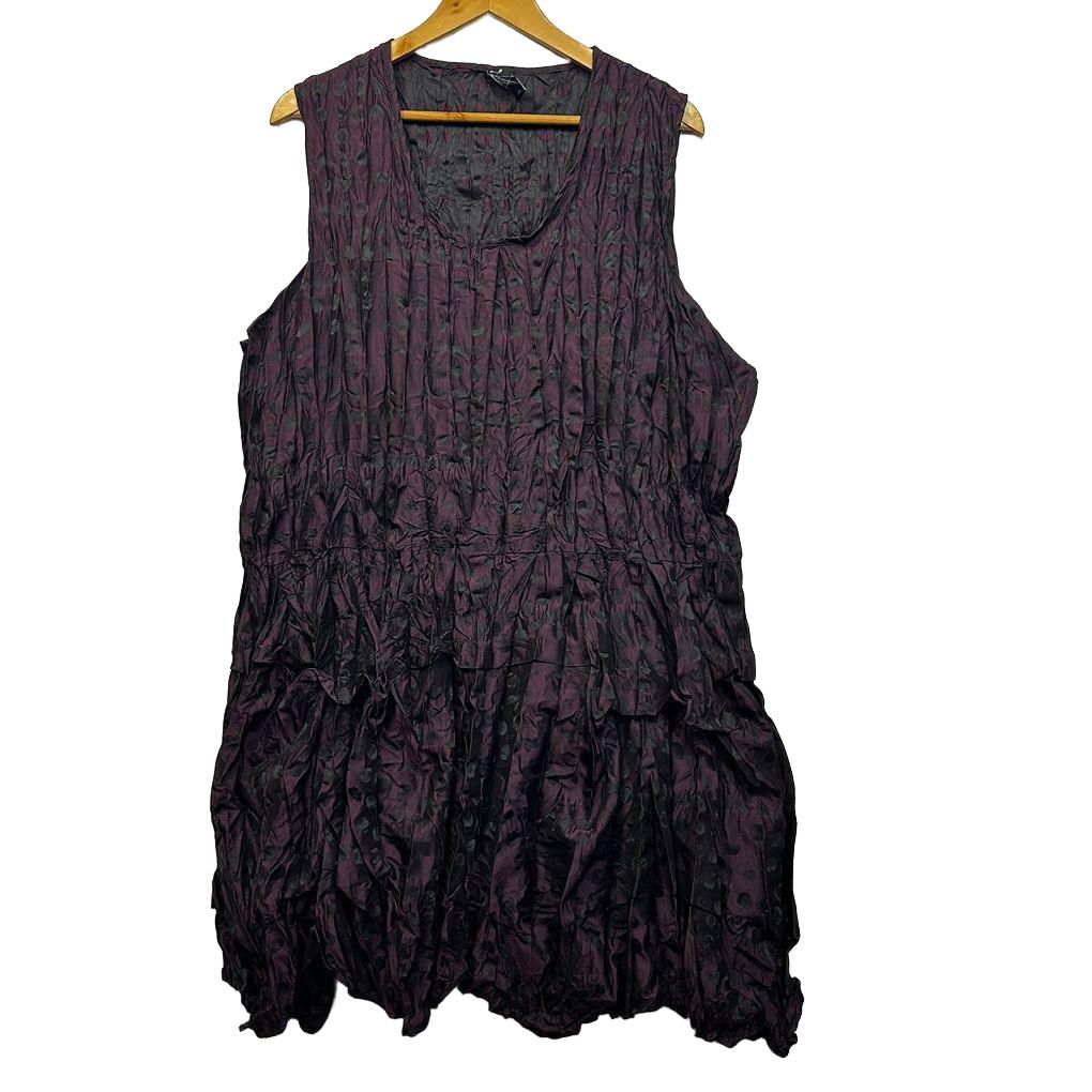 Taking Shape Maroon Crinkle Dress Top - Size 22