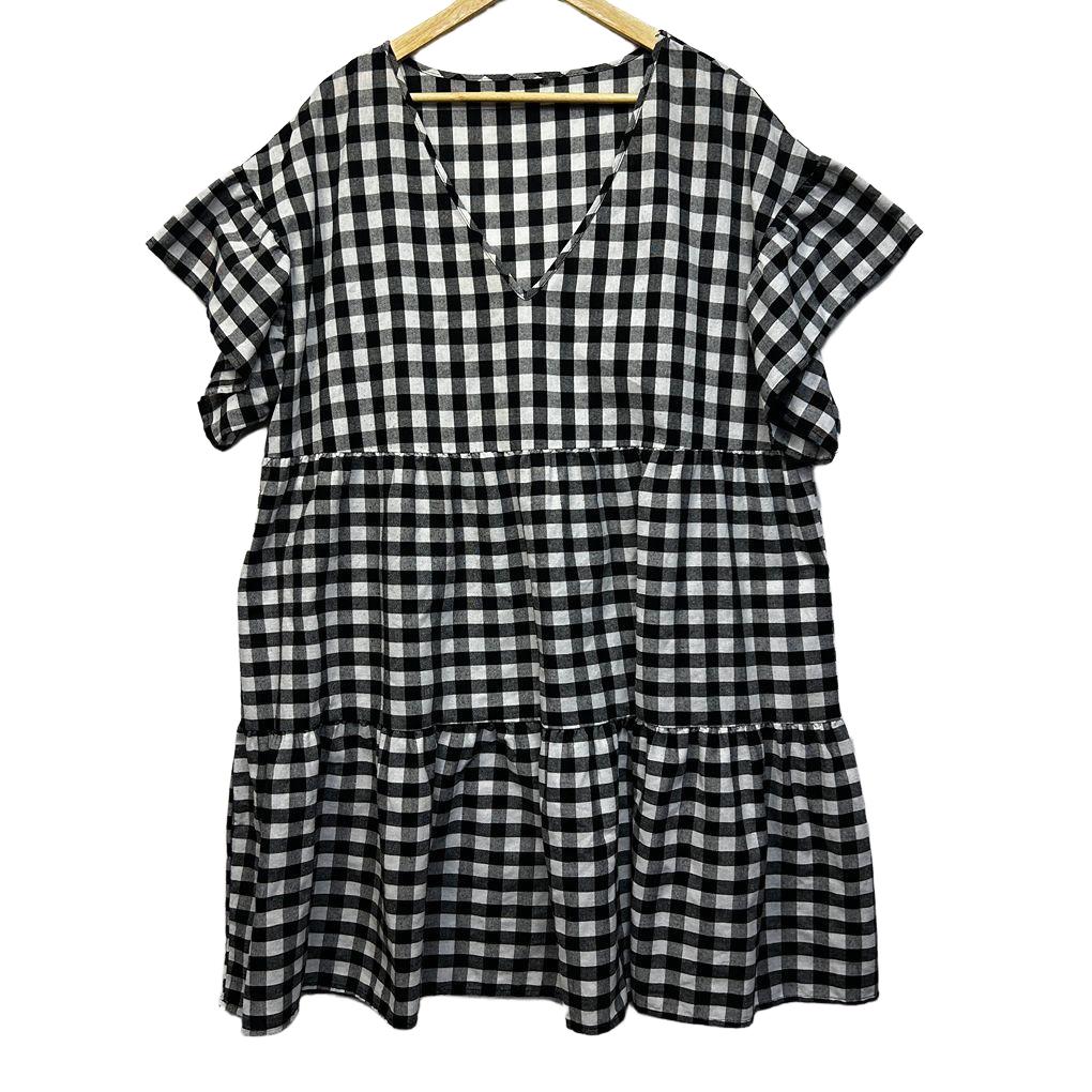 Black and White Gingham Dress - Size 18/20?