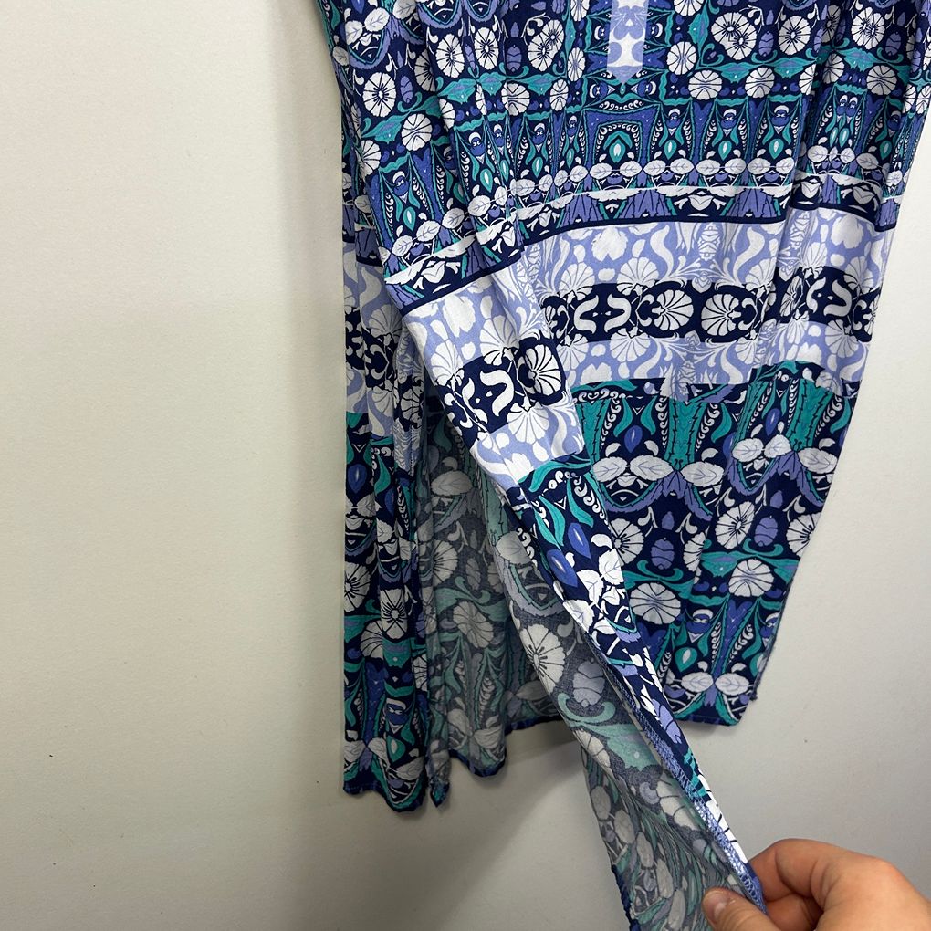Rockmans Blue Plus Size Midi Skirt - Size 18