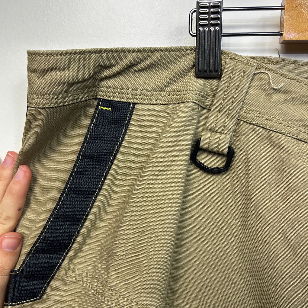 Bisley Khaki Flx & Move Cotton Work Pants - Size 127S / 5XL
